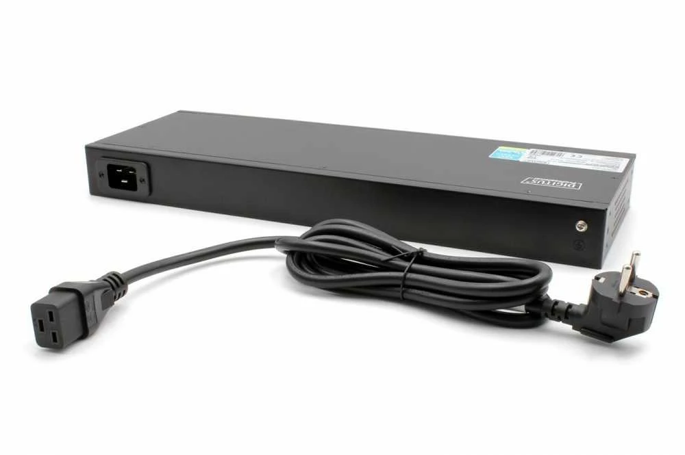 Digitus SMART PDU 1U maitinimo juostelė, IEC320 C20 16A/250V maitinimo lizdas, 8x C13, 16A lizdai