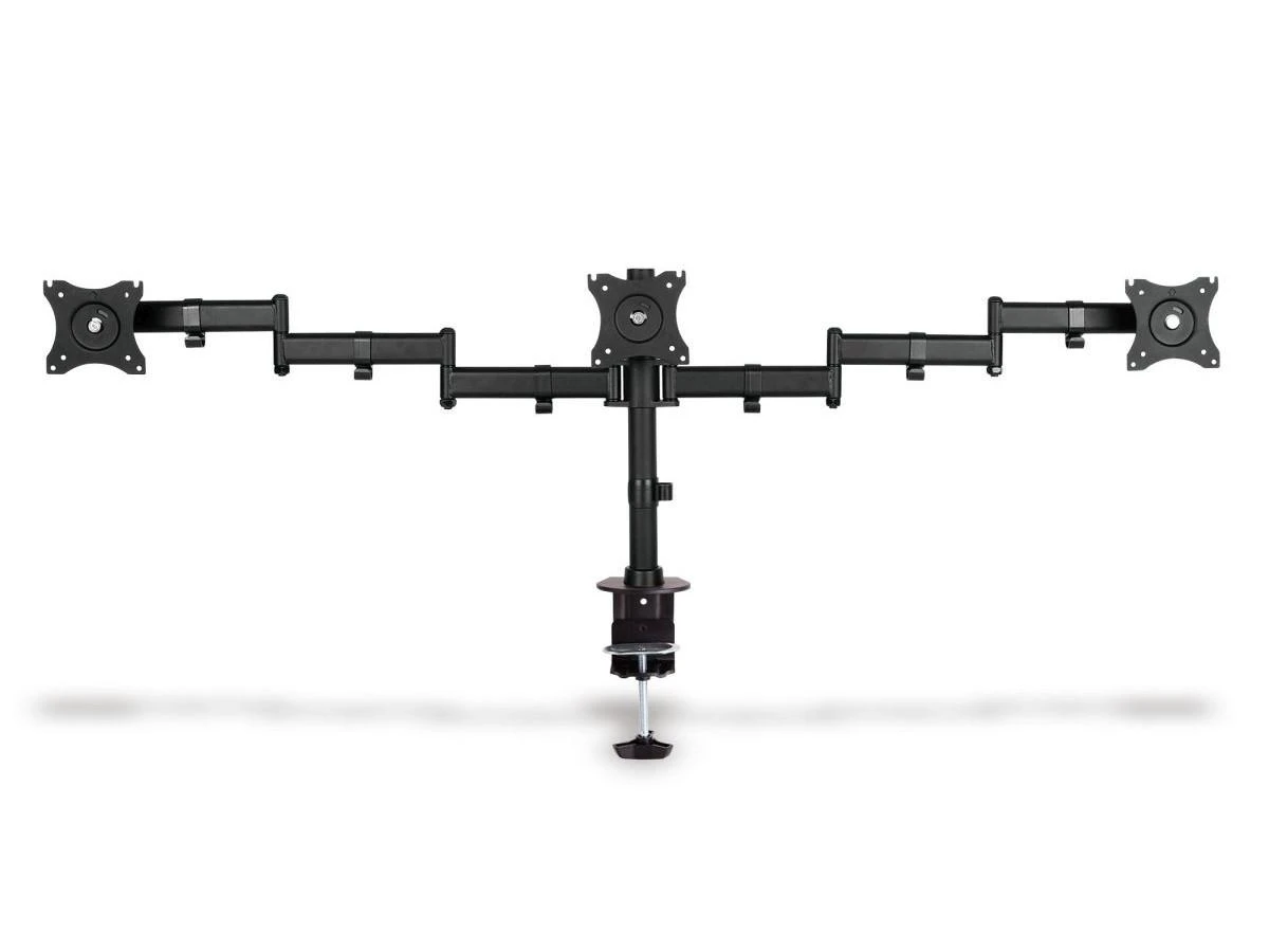 Assmann Electronic DIGITUS Universalus Tripple Monitorius Stovas su tvirtinimo mazgu Triple Monitorius Stalinis laikiklis juodas 90ø Swivel 45ø Tent rotat