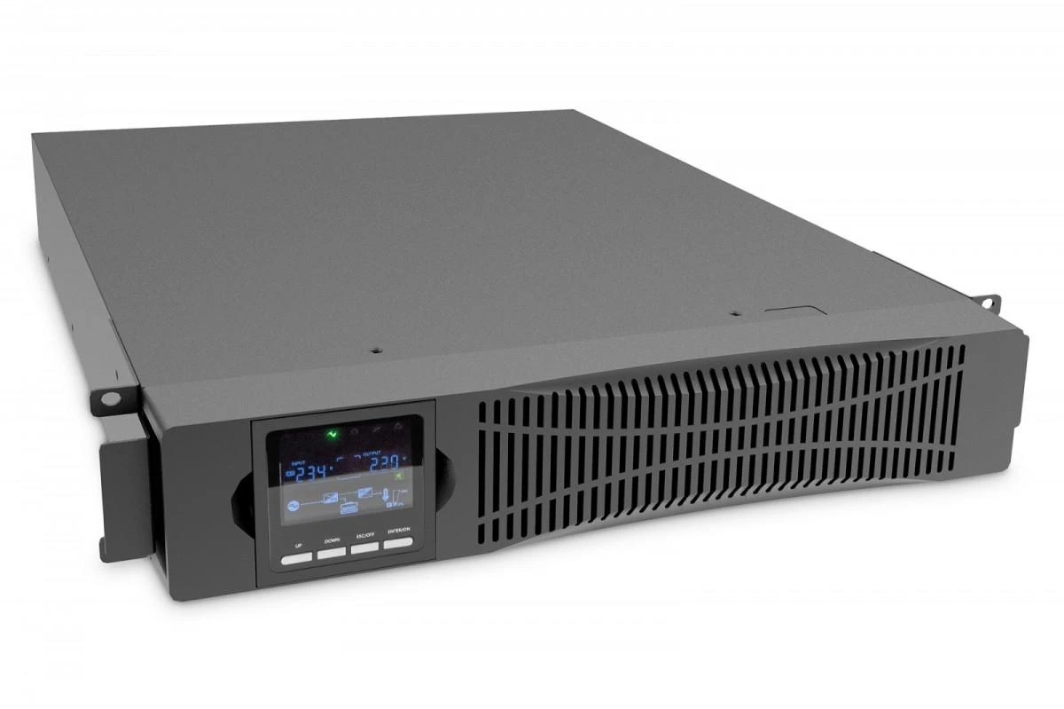DIGITUS OnLine UPS, stelažas/bokštas, 3000VA, 3000W, LCD, 8 x C13, 1 x C19, RS-232, USB, SNMP kortelė (pasirinktinai), relės kortelė (pasirinktinai) | Skaitmenas | Internetinis UPS | DN-170096, 3000 VA / 3000 W | 3000 VA | 3000 W | C20