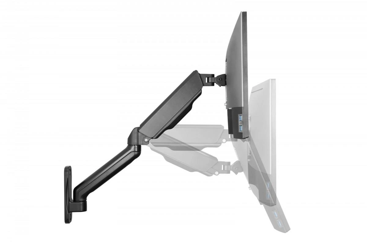 Laikiklis Assmann Electronic DIGITUS Single Gas Spring Monitorius Wall Mount 32inch 9kg max juodas