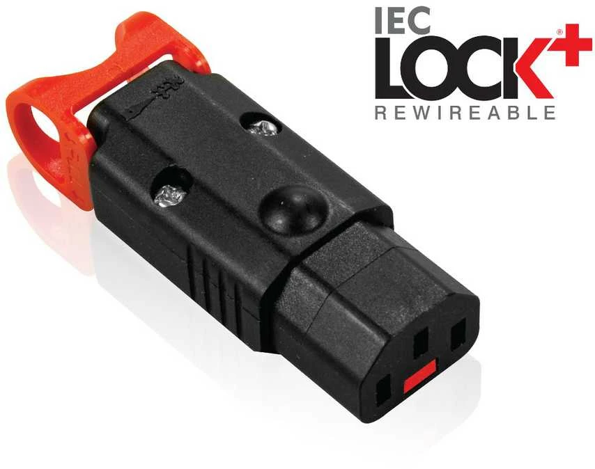 Efb Elektronik „Digitus“ maitinimo kabelis „Assmann IEC LOCK + OPEN/IEC C13 F“ maitinimo jungtis - IEC-PA130100BK