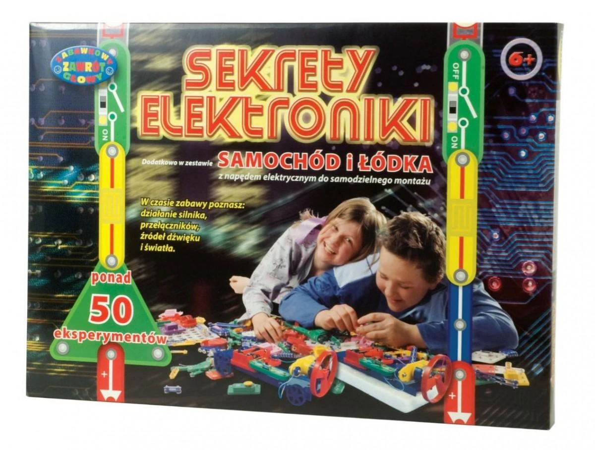 Mokomasis rinkinys – Elektronikos paslaptys – daugiau nei 50 eksperimentų – elektromobilis ir valtis – Dromader 85957