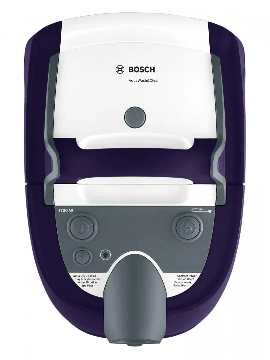 Sauso ir šlapio valymo dulkių siurblys Bosch AquaWash&Clean BWD41740, Violetinis