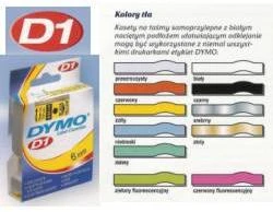 Juostelė DYMO D1 12mm x 7m, vinilinė, juoda ant geltono / S0720580 45018