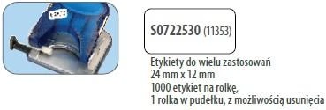 DYMO LW - Multi-Purpose Labels - 13 x 25 mm - S0722530 Balta Lipni spausdintuvo etiketė