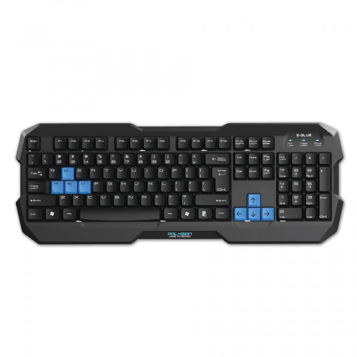 E-Blue E-Mėlyna E-Mėlyna Polygon klaviatūra (EKM075BK)