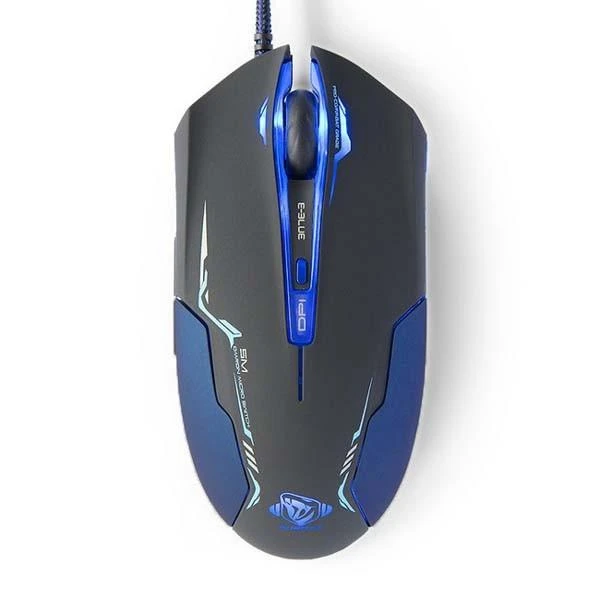 E-Blue E-Mėlyna E-mėlynas Auroza Pelė su laidu, juoda, 3500DPI