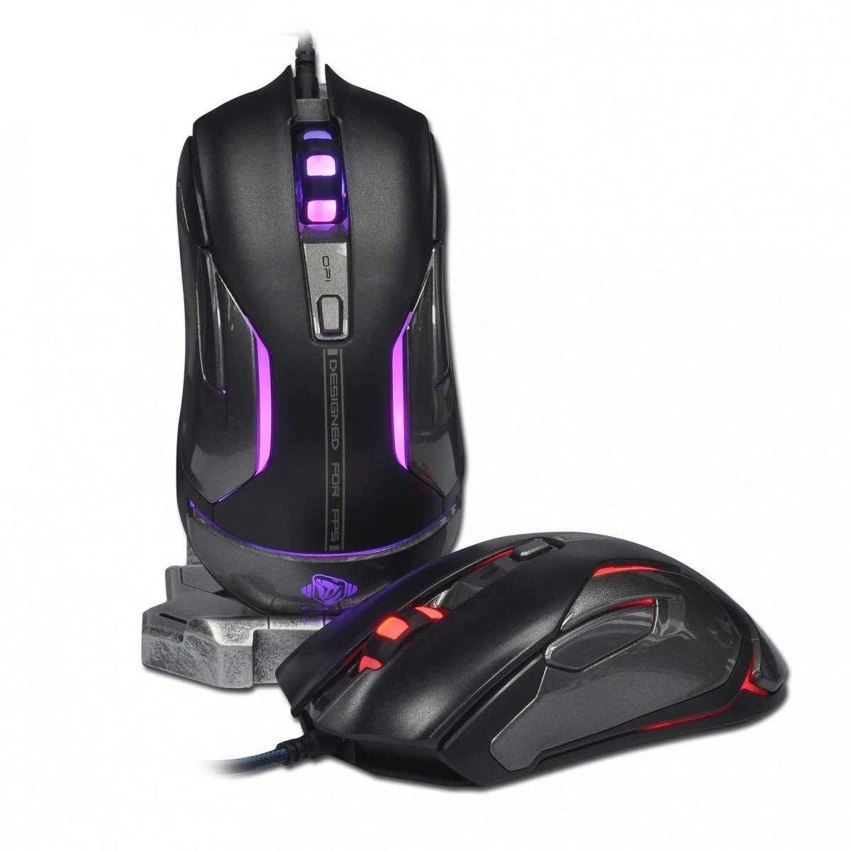 E-Blue Mėlyna E-mėlynas Auroza FPS Pelė su laidu, juoda, 8200DPI