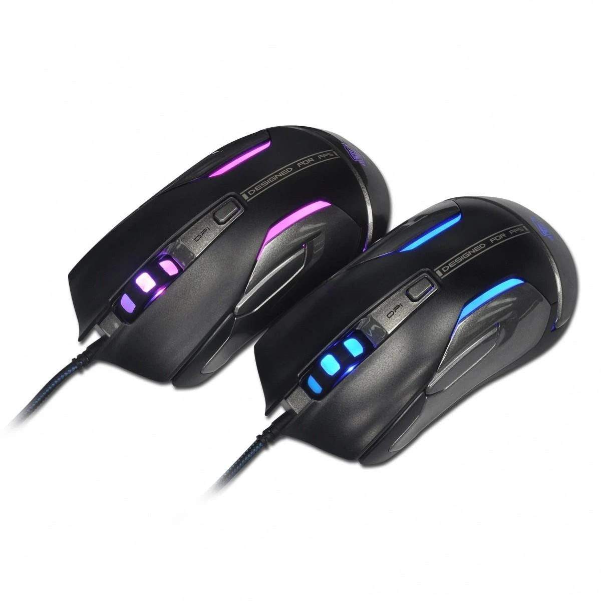 E-Blue Mėlyna E-mėlynas Auroza FPS Pelė su laidu, juoda, 8200DPI