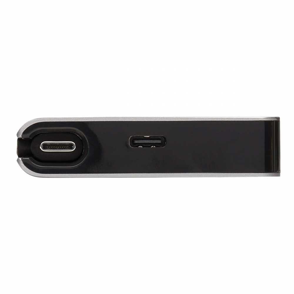 „Eaton Tripp Lite“ USB-C dokas – 4K HDMI, USB 3.2 Gen 1, USB-A šakotuvas, GbE, atminties kortelė, 100 W PD įkrovimas, nuimamas laidas