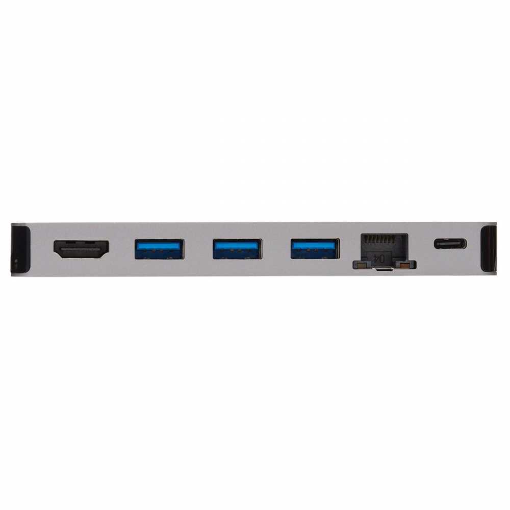 „Eaton Tripp Lite“ USB-C dokas – 4K HDMI, USB 3.2 Gen 1, USB-A šakotuvas, GbE, atminties kortelė, 100 W PD įkrovimas, nuimamas laidas