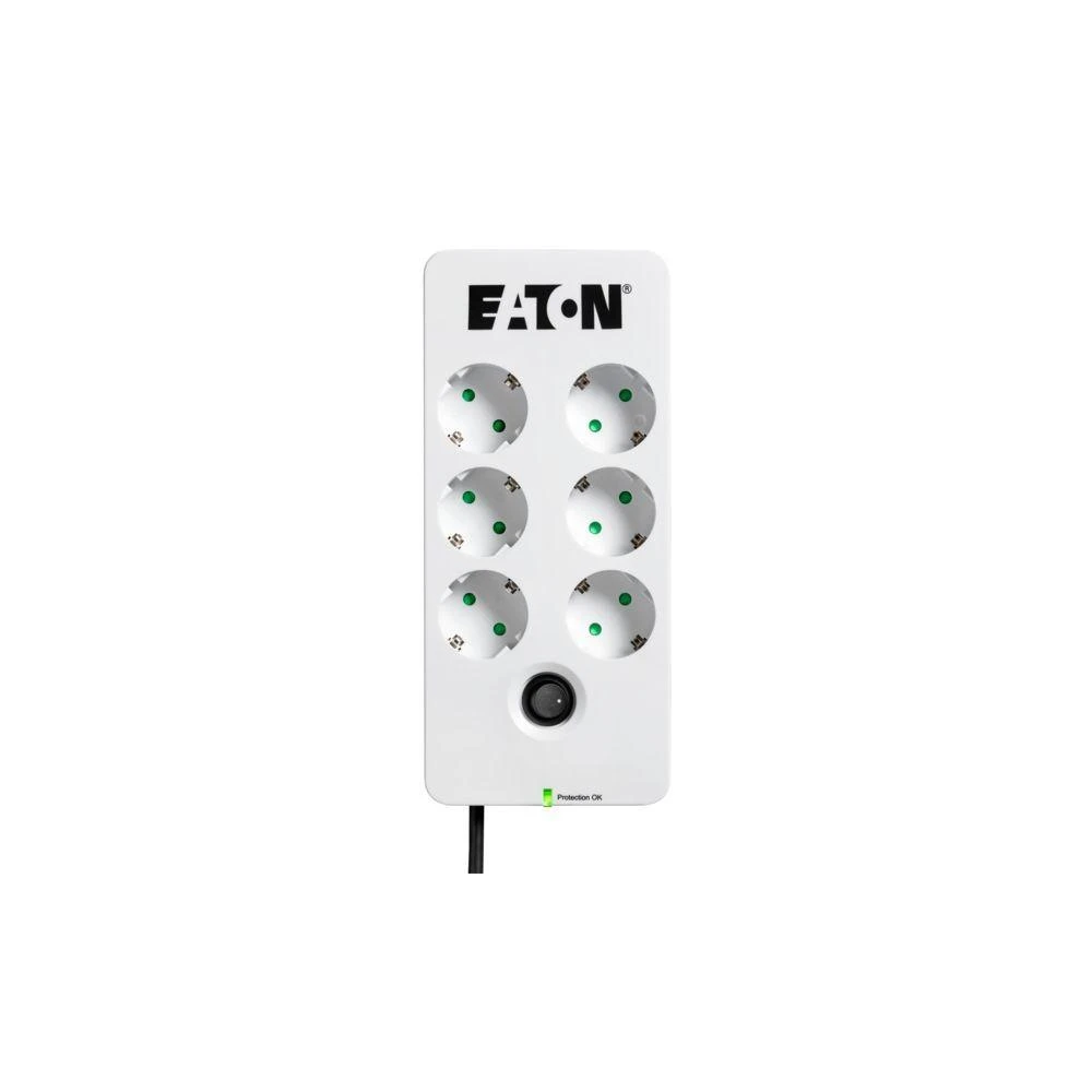 Eaton PB6D viršįtampių ribotuvas 6 AC išvestis(ys / čių) 220 - 250 V Juoda, Balta 1,5 m