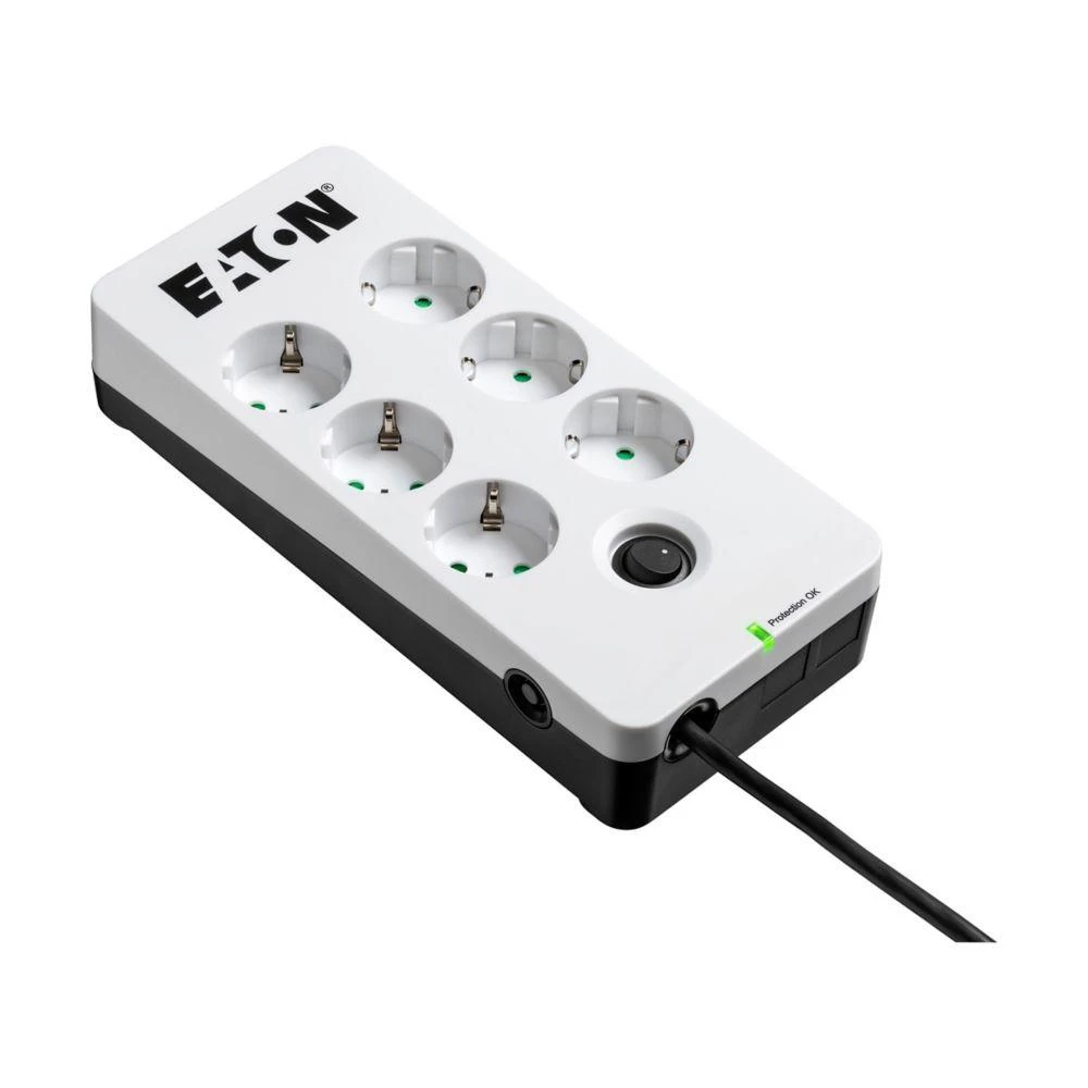 Eaton PB6D viršįtampių ribotuvas 6 AC išvestis(ys / čių) 220 - 250 V Juoda, Balta 1,5 m