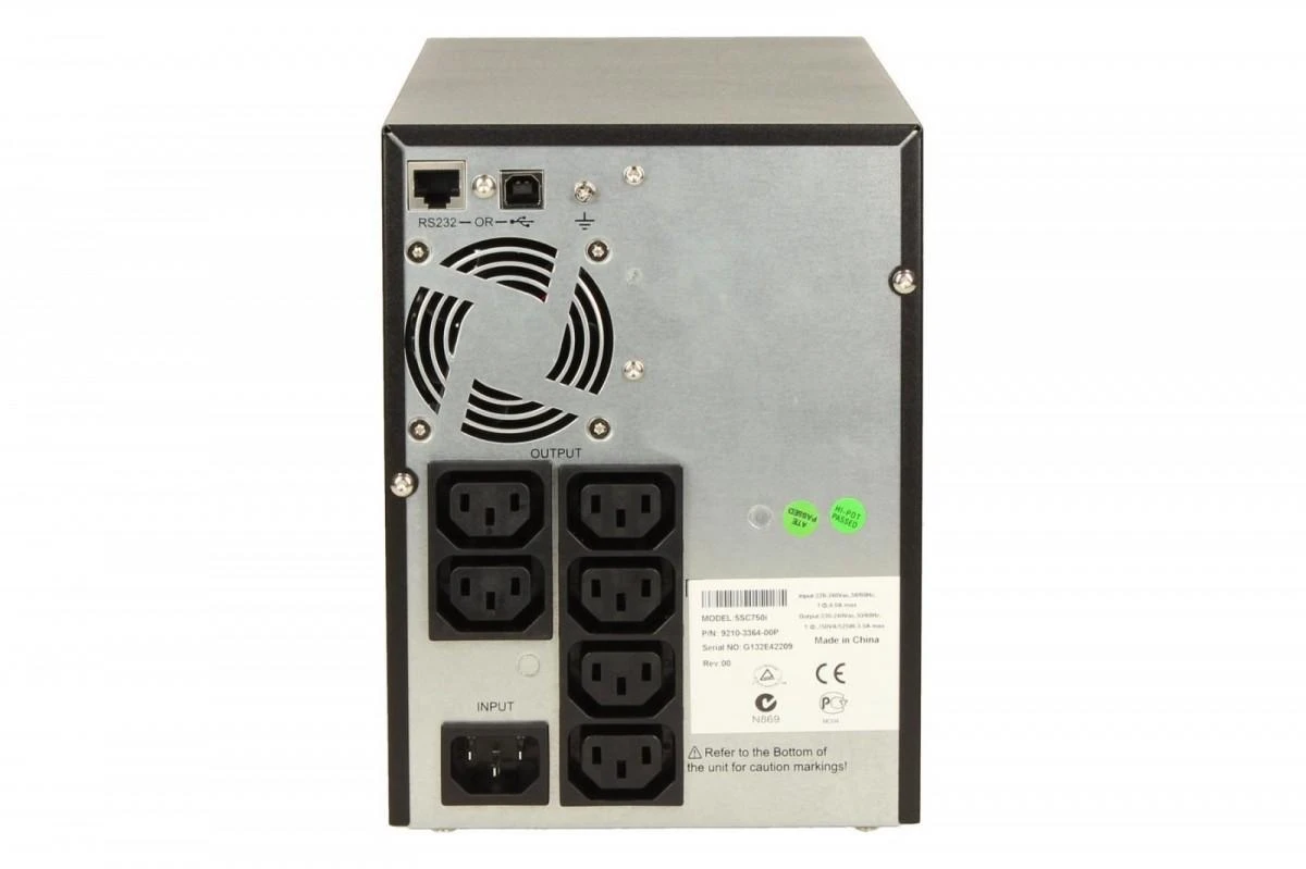 Battery Backup Eaton 750VA/525W UPS, line-interactive with pure sinewave output, Windows/MacOS/Linux support, USB/serial