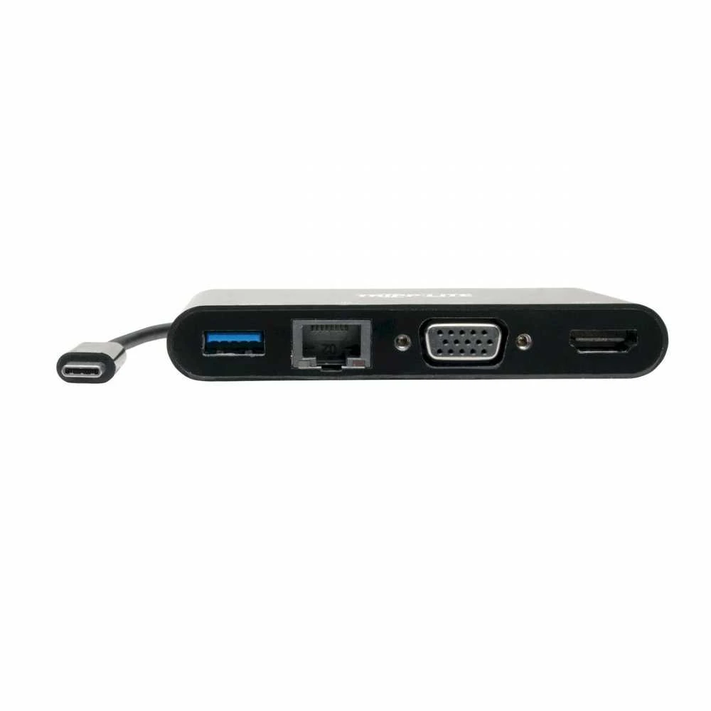 Eaton USB-C 4K HDMI, VGA, USB-A, GbE, HDCP kelių prievadų adapteris U444-06N-HV4GUB juodas
