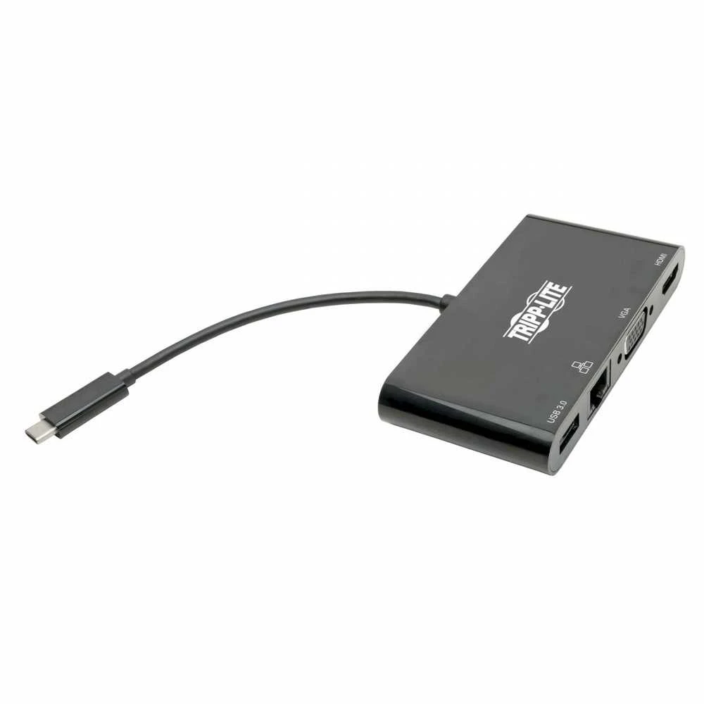 Eaton USB-C 4K HDMI, VGA, USB-A, GbE, HDCP kelių prievadų adapteris U444-06N-HV4GUB juodas