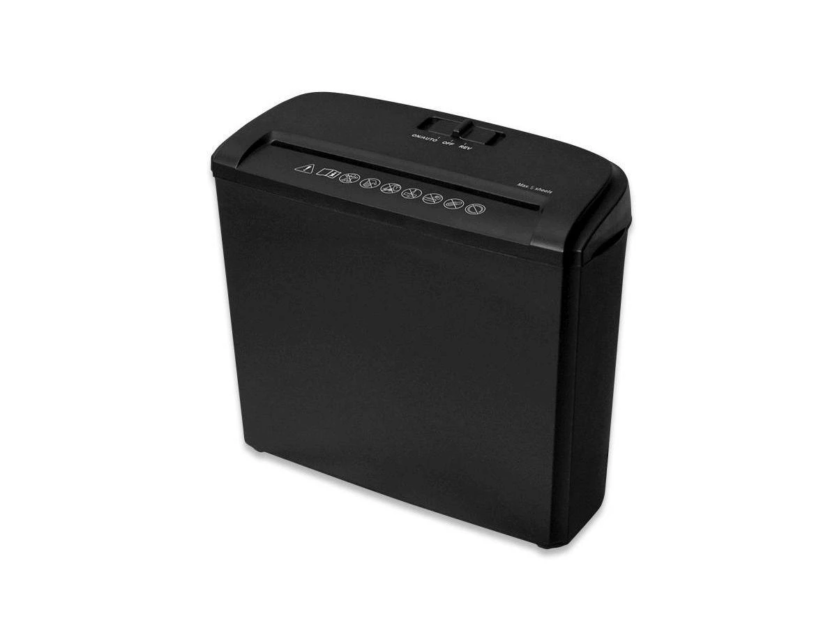 Ednet Popieriaus Smulkintuvas S5 be CD/DVD/kreditinės kortelės lizdo, Pjūvio dydis: 8 mm, pjovimo talpa: 5 lapai, Dėžės talpa: 7 litrai 91604