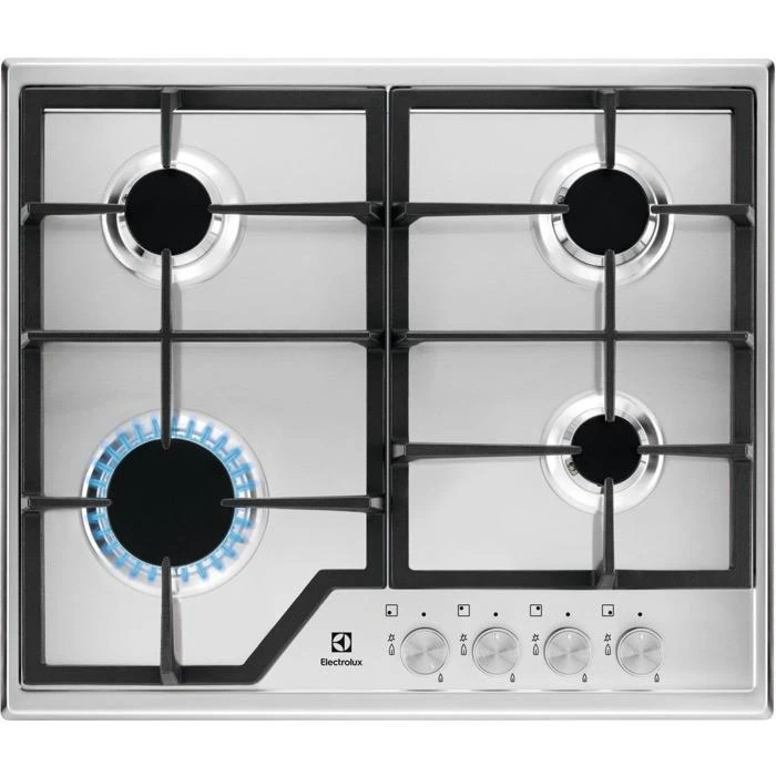 Dujinė viryklė Electrolux EGS6426SX (4 laukeliai, sidabrinio spalvos)