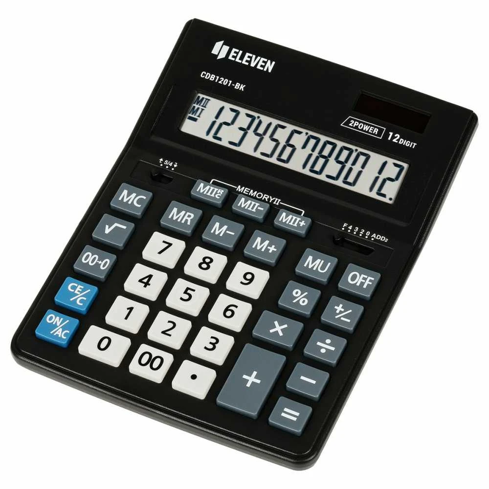 Eleven skaičiuotuvas CDB1201-BK su 12 skaitmenų ekranu