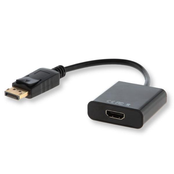 HDMI laidas Savio CL-55B, DP/HDMI, 20 cm