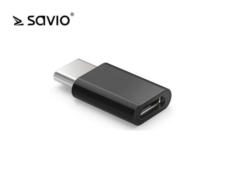 USB Adapteris - Savio AK-31 Micro USB Į USB-C Juodas