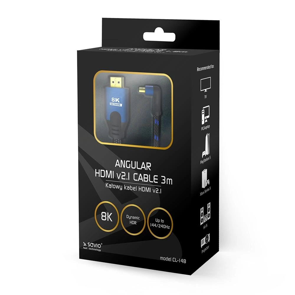 HDMI v2.1 kabelio pakuotė 3m 8K