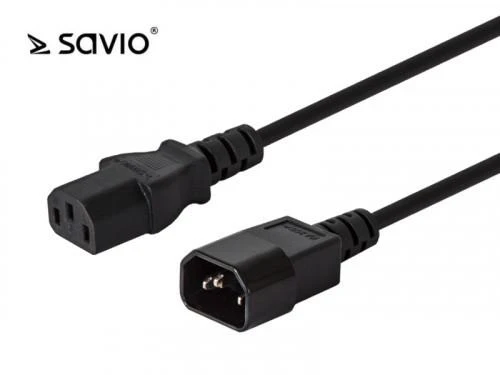 Kabelis zasilający Savio Maitinimo laido prailgintuvas C13/C14 CL-99 1,2m, wielopak 10 vnt.-SAVIO CL-99Z