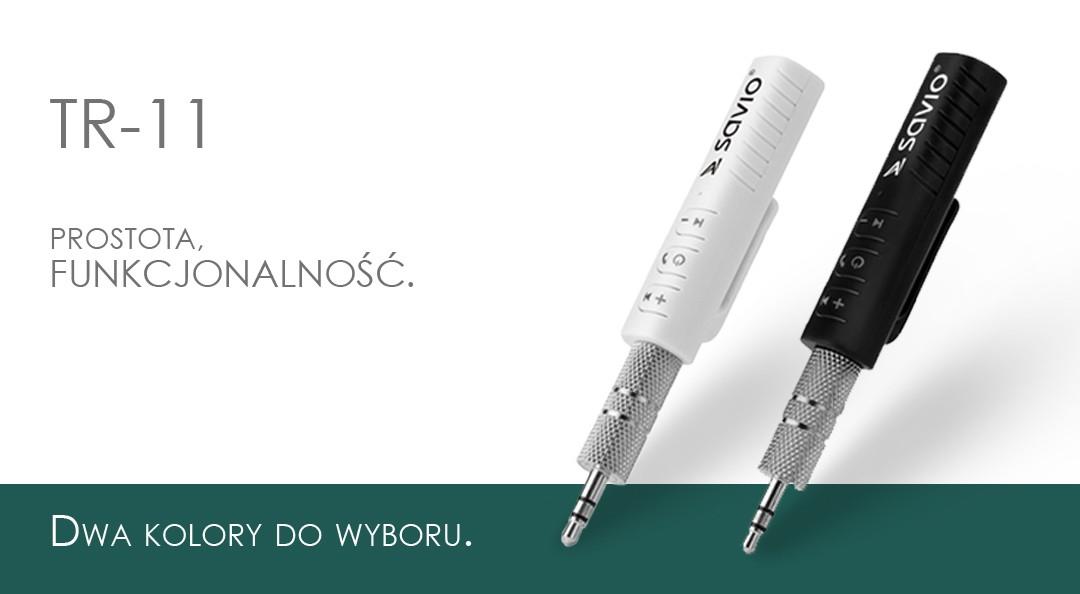 Savio Transmitter TR11 / audio imtuvas Jack 3.5mm balta, modelis