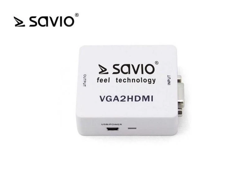 Savio VGA – HDMI Full HD | 1080p 60Hz keitiklis| Adapteriai