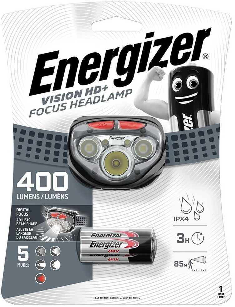 Energizer 400lm galvos žibintuvėlis Vision HD+ Focus HDD323