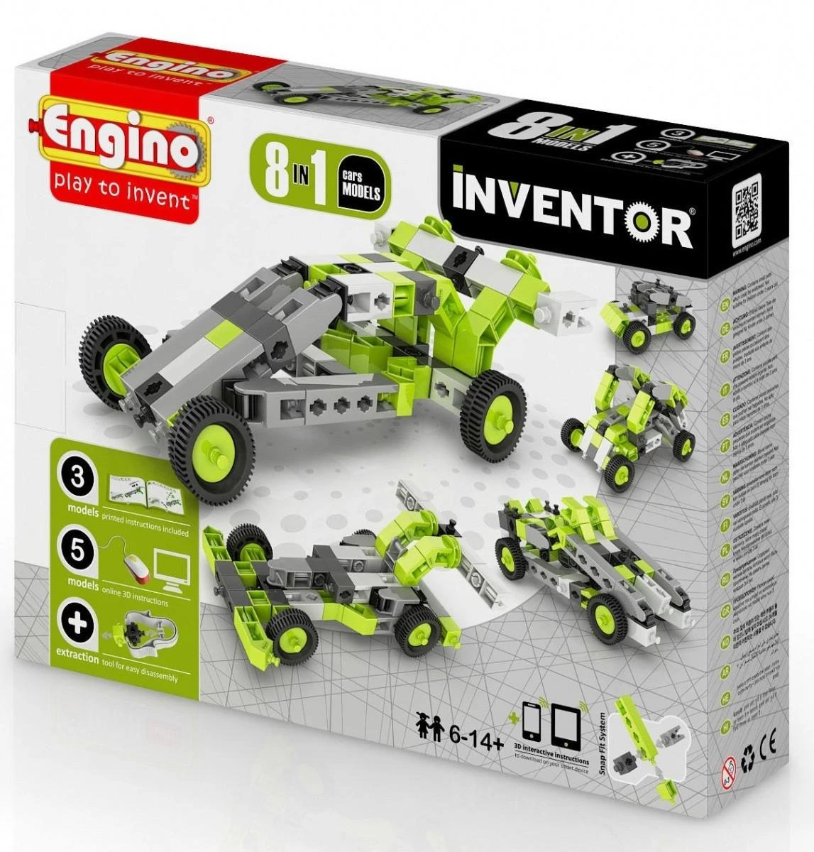 Engino Inventor Konstruktorius „Automobiliai“ (8 modeliai)