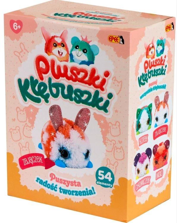 Epee Epee Rinkinys creative Pluszki-Kłębuszki 54 dalys Bunny