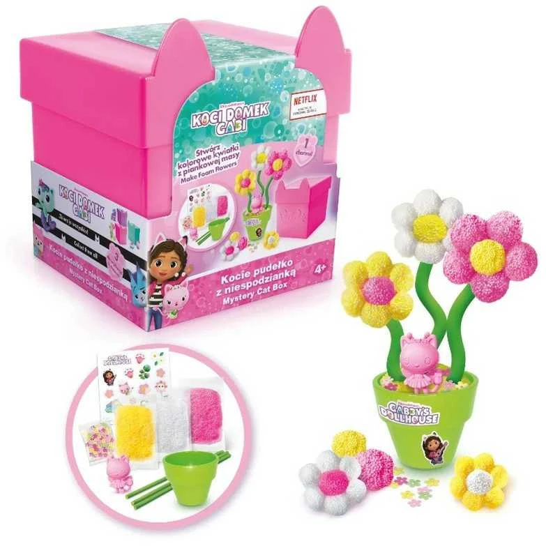 Epee Gabby's Dollhouse Lipdymo masė - katės dėžutė su staigmena, rožinė