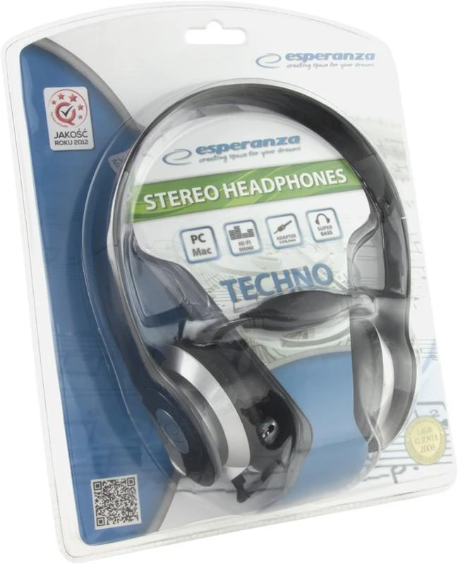 Ausinės Esperanza Techno EH145K, Juodos