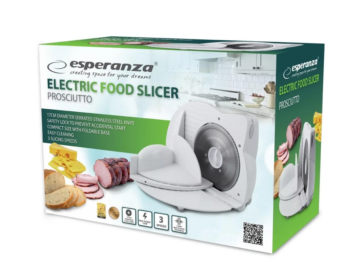 ESPERANZA Slicer electric nza Prosciutto EKM017W 150W baltas