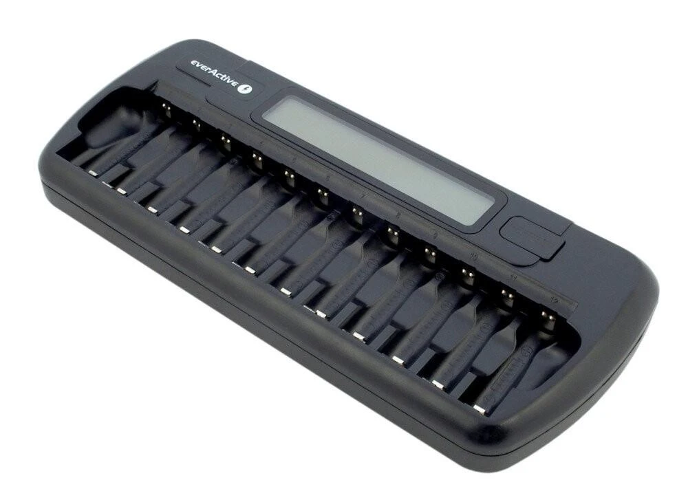 everActive 1-12 AA/AAA elementų kroviklis su LCD ekranu