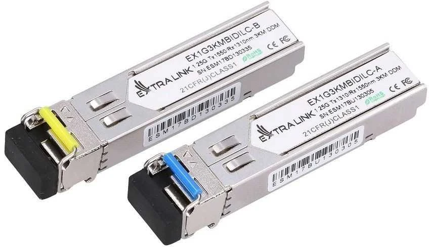 Šakotuvas Extralink 1,25 G WDM 1310 / 1550 nm 3 km LC SFP moduliai