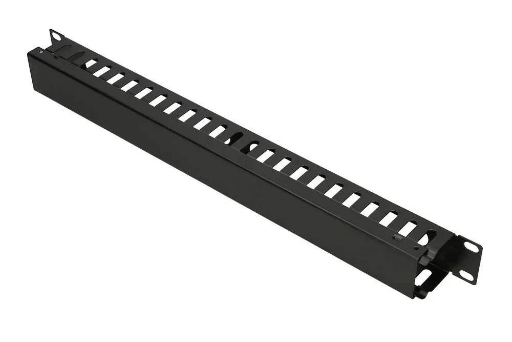 Extralink | Kabelių organizatorius | 1U 19" su metaliniu dangteliu
