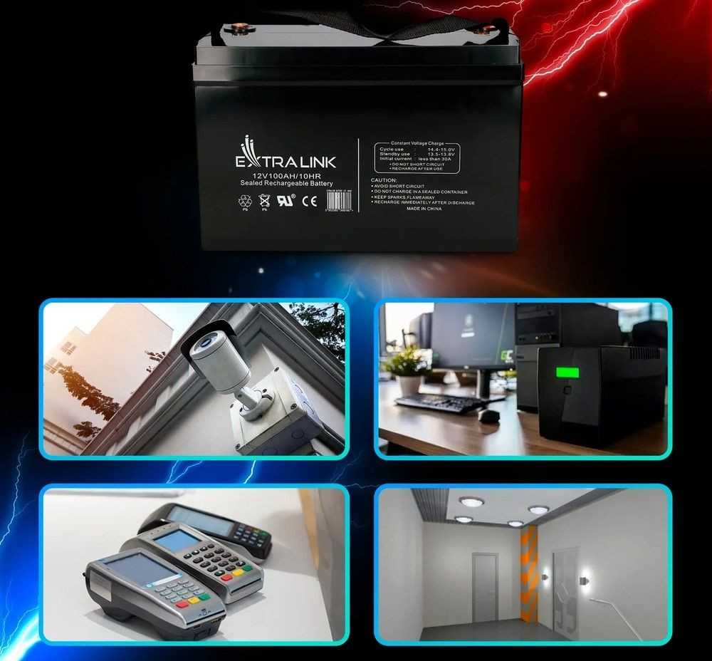 Akumuliatorius Extralink AGM 100 Ah 12V