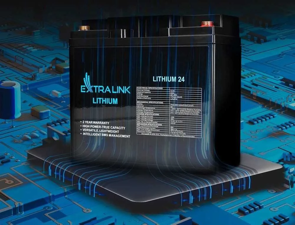 Akumuliatorius Extralink LiFePO4 24AH 12.8V, BMS
