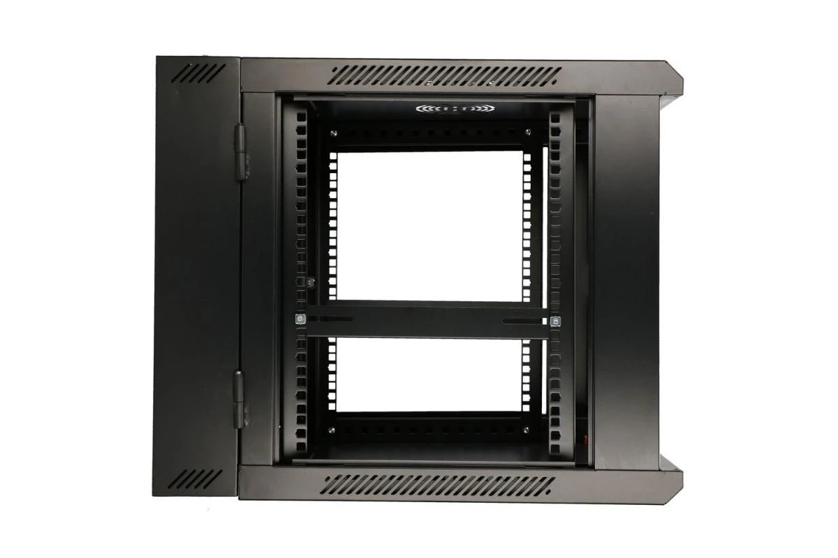 EXTRALINK 9U 600X600 AZH sieninė spintelė sūpynės tipo juodas