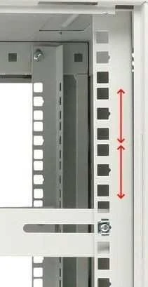 EXTRALINK 6U 600X600 AZH sieninė spintelė sūpynės tipo pilka