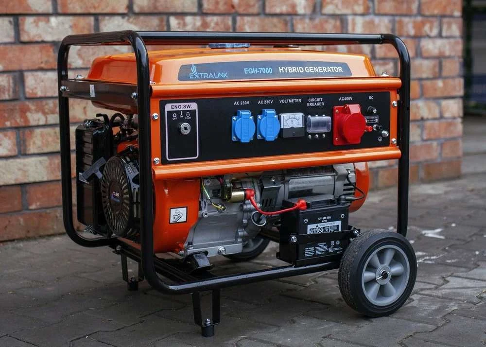 Hibridinis elektros generatorius Extralink EGH-7000 (dujos/benzinas), 7kW