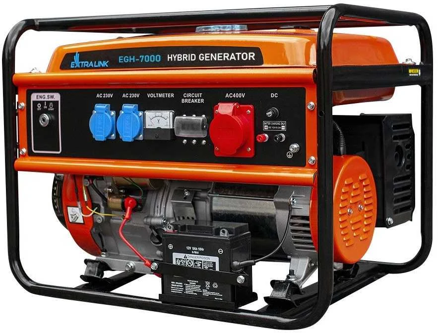 Hibridinis elektros generatorius Extralink EGH-7000 (dujos/benzinas), 7kW
