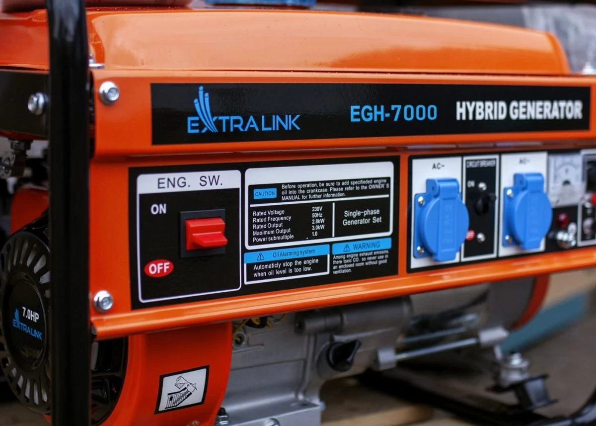 Hibridinis elektros generatorius Extralink EGH-7000 (dujos/benzinas), 7kW