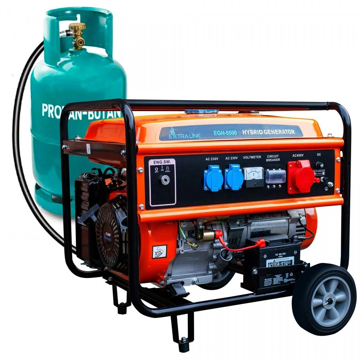 Hibridinis elektros generatorius Extralink EGH-5500, 5.5kW