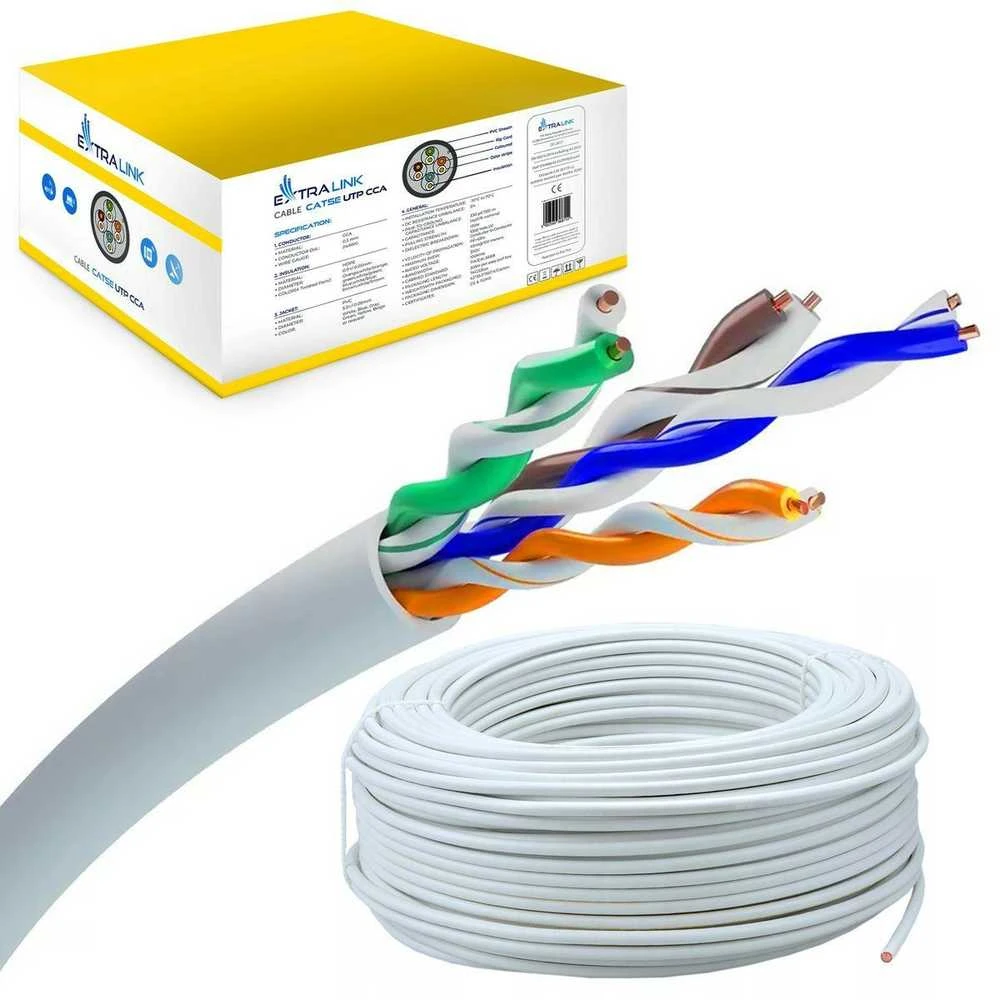 Tinklo laidas Tinklo laidas Extralink, Cat 5e UTP, 100 m