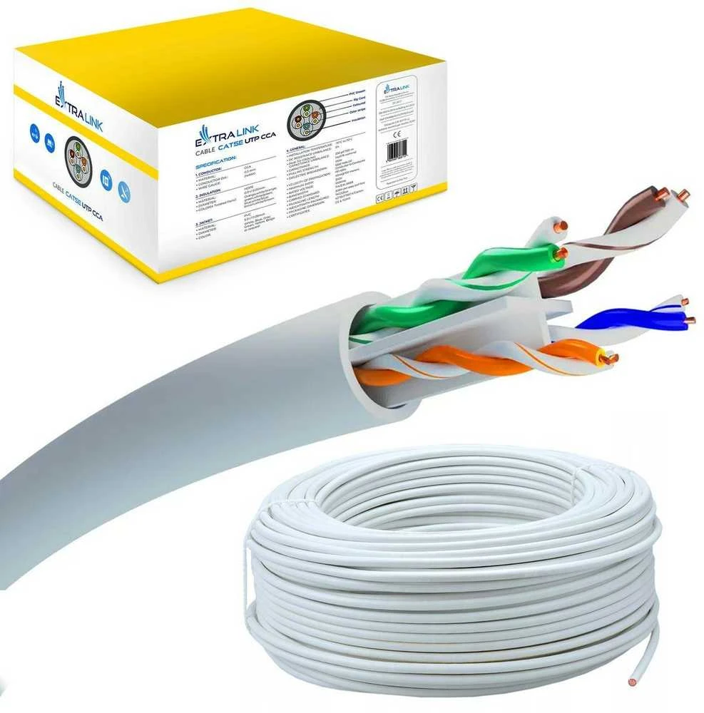 Tinklo laidas Extralink, U/UTP, 100 m
