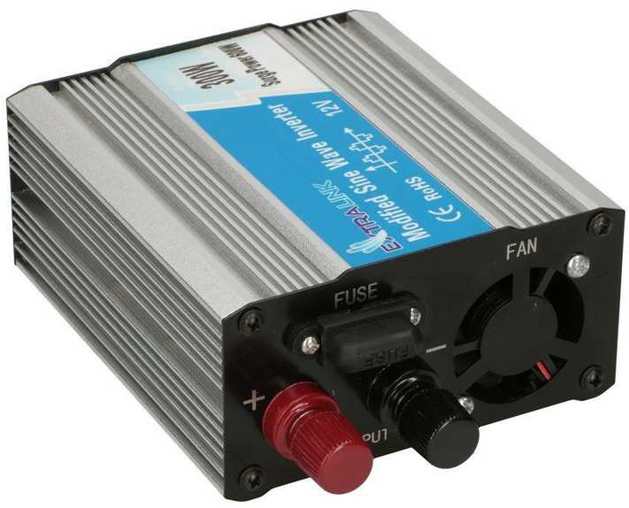 EXTRALINK automobilio įtampos keitiklis 12V-230V 300W modifikuotas sinusas OPIM-300W