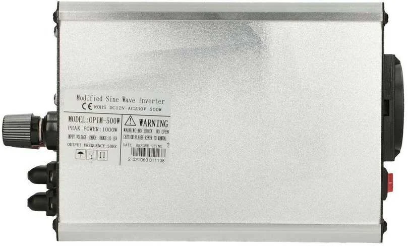 EXTRALINK automobilio įtampos keitiklis 12V-230V 500W modifikuotas sinusas OPIM-500W